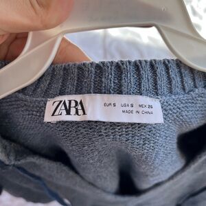 Zara Navy Knit Top